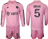 Men's Inter Miami CF #5 sergio 2023-24 Pink Home Soccer Jersey Suit,baseball caps,new era cap wholesale,wholesale hats
